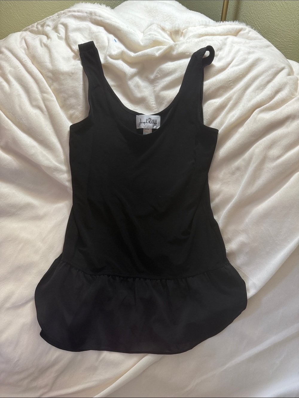 Joseph Ribkoff Black Peplum-Style One-Piece Bodysuit
